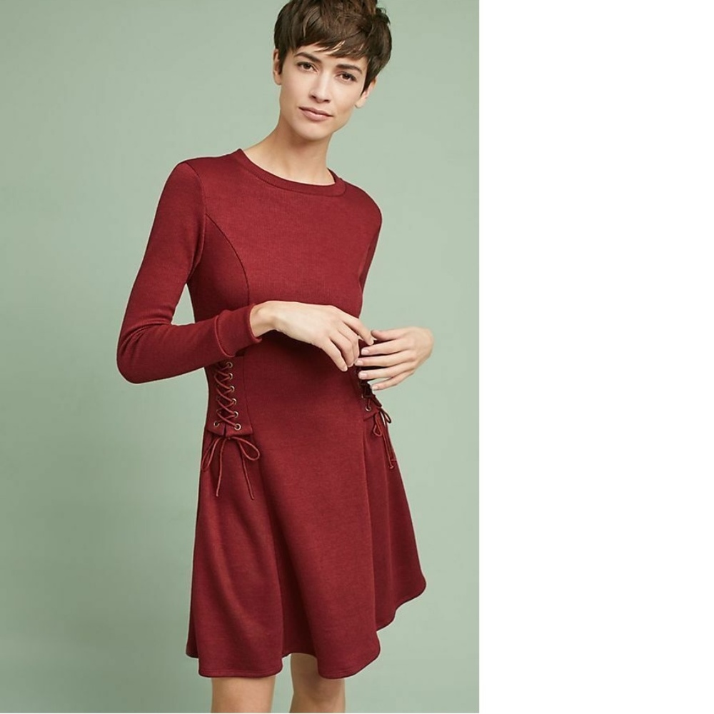 new ANTHROPOLOGIE Cozy Corseted Dress